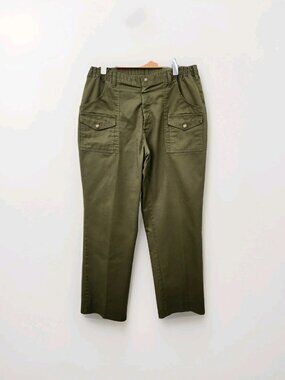 Vintage Boy Scouts Of America Uniform Pants Olive Green Made in USA Mens 36x32
